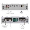 Lanzar 2 Channel 6000 Watt Car Stereo Amp and 4 Channel 2000 Watt Slim Car Audio Amplifier Bundle view 3