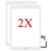 for iPad 5 5th Gen A1822 A1823 2017 Screen Replacement 2 Pack 9.7 Inch Digitizer, for iPad 5 5th Gen Touch Screen Digitizer Replacement with Home Button(White) view 1