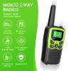 MOICO Walkie Talkies for Adults with 22 FRS Channels, LED Flashlight, VOX Scan LCD Display, Long Range Family Walkie Talkie Radios for Hiking Camping Trip (Green) view 2
