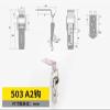 ALturN Toggle Catch Lock,Toggle clamp2 Pcs Stainless Steel Hinge Clip Heavy Duty Toggle Clamp Latch Hasp Toggle Clamp Latch Replacement Pull Latch Clamp for Door Pull Latch(Size:503 A2) view 2