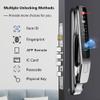 Jacchozhi 3D Face Recognition Video Smart Lock with Camera,Keyless Entry Fingerprint Smart Mortise Lock for Front Door,Built-in WiFi,Doorbell,4-inch HD Screen,Glass Keypad,Auto-Lock,Waterproof view 2