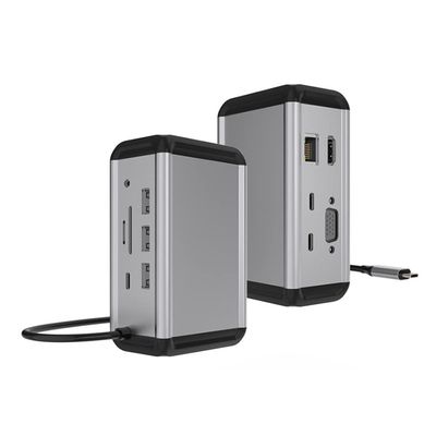 ZHCHAO 12-in-1 Type-c Docking Station hub hub usb3.0/PD100W Vertical Desktop Docking Station