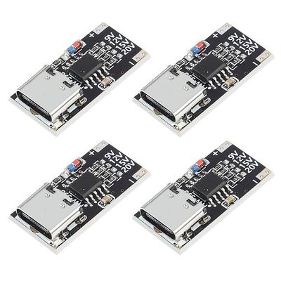 4PCS USB-C PD Trigger Board Module PD/QC Decoy Board Fast Charge USB Type-c to 12V High Speed Charger Power Delivery Boost Module for Laptop Router