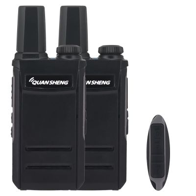 QUANSHENG TG-A1 Mini Two Way Radio Long Range USB-C Charging UHF Full Function Walkie Talkie for Adult Frequency Copy VOX Ham Radio (Black)
