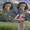 Portable Monocular 8X32 Roof Prism Binoculars-with Low Light Nitrogen-Filled Waterproof Binoculars for Camping Birds Watching-BAK4 Prism Multi Green Coate view 4