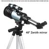 DirectNine Basics Portable Monocular Astronomical Telescope, 300/70mm Refractor Telescope 150X Lens Monocular Telescope with Phone Holder Adjustable Tripod 3X Barlow Lens Moon Filter view 3