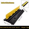 CYHTYM Cable Protector Ramp Heavy Duty Rubber Cable Protector Ramp, 11000lbs Axle Capacity Floor Soft Wire Speed Bump Ramp, Used for Wires and Hoses view 2