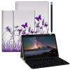 BPQOJB for Galaxy Tab A9 Plus Case with Detachable Wireless Keyboard & 360 Degree Rotating Stand Protect Cover Tablet Case for Samsung Galaxy Tab A9 Plus 11 inch 2023,Purple Lavender Flowers Butterfly view 1