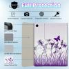 BPQOJB for Galaxy Tab A9 Plus Case with Detachable Wireless Keyboard & 360 Degree Rotating Stand Protect Cover Tablet Case for Samsung Galaxy Tab A9 Plus 11 inch 2023,Purple Lavender Flowers Butterfly view 2