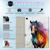 BPQOJB for Galaxy Tab A9 Plus Case with Detachable Wireless Keyboard & 360 Degree Rotating Stand Protect Cover Acrylic Tablet Case for Samsung Galaxy Tab A9 Plus 11 inch 2023 - Watercolor Horse view 2