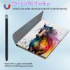 BPQOJB for Galaxy Tab A9 Plus Case with Detachable Wireless Keyboard & 360 Degree Rotating Stand Protect Cover Acrylic Tablet Case for Samsung Galaxy Tab A9 Plus 11 inch 2023 - Watercolor Horse view 3