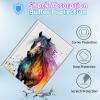 BPQOJB for Galaxy Tab A9 Plus Case with Detachable Wireless Keyboard & 360 Degree Rotating Stand Protect Cover Acrylic Tablet Case for Samsung Galaxy Tab A9 Plus 11 inch 2023 - Watercolor Horse view 4