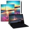 BPQOJB for Galaxy Tab A9 Plus Case with Detachable Wireless Keyboard & 360 Degree Rotating Stand Protect Cover Acrylic Tablet Case for Samsung Galaxy Tab A9 Plus 11 inch 2023 - Sunset Beach view 1