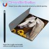 BPQOJB for Galaxy Tab A9 Plus Case with Detachable Wireless Keyboard & 360 Degree Rotating Stand Protect Cover Acrylic Tablet Case for Samsung Galaxy Tab A9 Plus 11 inch 2023 - Sunflowers White Horse view 3