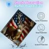 BPQOJB for Galaxy Tab A9 Plus Case with Detachable Wireless Keyboard & 360 Degree Rotating Stand Protect Cover Acrylic Tablet Case for Samsung Galaxy Tab A9 Plus 11 inch 2023 - Flag Deer view 4