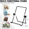 Adjustable Tablet Stand Holder, Non-Slip Foldable Holder Cradle Fit for 9-12.9" Tablets, iPad, Samsung and Kindle Fire, Desktop Display Picture Frame Stand for Photos Decorative Plates Jar Sprouting view 4