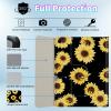 BPQOJB for Galaxy Tab A9 Plus Case with Detachable Wireless Keyboard & 360 Degree Rotating Stand Protect Cover Acrylic Tablet Case for Samsung Galaxy Tab A9 Plus 11 inch 2023 - Yellow Sunflowers Black view 2