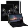 BPQOJB for Galaxy Tab A9 Plus Case with Detachable Wireless Keyboard & 360 Degree Rotating Stand Protect Cover Acrylic Tablet Case for Samsung Galaxy Tab A9 Plus 11 inch 2023 - Black Cat view 1