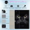 BPQOJB for Galaxy Tab A9 Plus Case with Detachable Wireless Keyboard & 360 Degree Rotating Stand Protect Cover Acrylic Tablet Case for Samsung Galaxy Tab A9 Plus 11 inch 2023 - Black Cat view 2