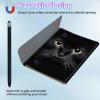 BPQOJB for Galaxy Tab A9 Plus Case with Detachable Wireless Keyboard & 360 Degree Rotating Stand Protect Cover Acrylic Tablet Case for Samsung Galaxy Tab A9 Plus 11 inch 2023 - Black Cat view 3