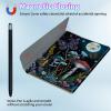 BPQOJB for Galaxy Tab A9 Plus Case with Detachable Wireless Keyboard & 360 Degree Rotating Stand Protect Cover Acrylic Tablet Case for Samsung Galaxy Tab A9 Plus 11 inch 2023 - Mushroom Butterfly Moon view 3