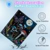 BPQOJB for Galaxy Tab A9 Plus Case with Detachable Wireless Keyboard & 360 Degree Rotating Stand Protect Cover Acrylic Tablet Case for Samsung Galaxy Tab A9 Plus 11 inch 2023 - Mushroom Butterfly Moon view 4