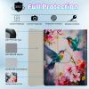 BPQOJB for Galaxy Tab A9 Plus Case with Detachable Wireless Keyboard & 360 Degree Rotating Stand Protect Cover Tablet Case for Samsung Galaxy Tab A9 Plus 11 inch 2023 - Hummingbird Cherry Blossoms view 2