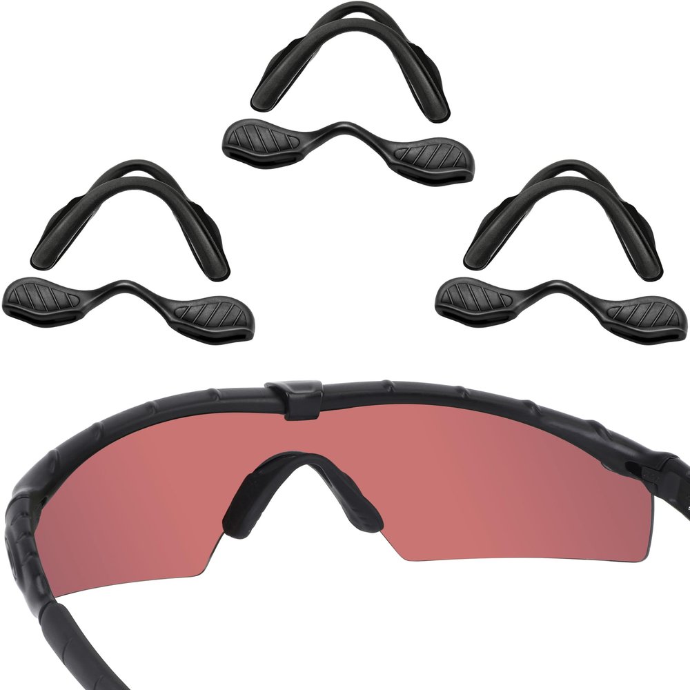 Acefrog 3 Pairs Upgraded Nose Pads for Oakley Si M Frame 2.0/3.0 OO9146, M Frame 2.0 Strike, Industrial M Frame 2.0, SI Ballistic M Frame 2.0 Sunglass, Push-in Nose Piece Replacement, Black