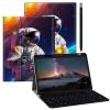BPQOJB for Galaxy Tab A9 Plus Case with Detachable Wireless Keyboard & 360 Degree Rotating Stand Protect Cover Acrylic Tablet Case for Samsung Galaxy Tab A9 Plus 11 inch 2023 - Man in The Universe view 1