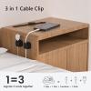 IFNOW 3-in-1 Cable Spring Holder Clips Black 3 Pack Self Adhesive Cord Holder Under Desk Cable Management for Home,Office,Car,Desk,Nightstand view 3