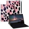 BPQOJB for Galaxy Tab A9 Plus Case with Detachable Wireless Keyboard & 360 Degree Rotating Stand Protect Cover Acrylic Tablet Case for Samsung Galaxy Tab A9 Plus 11 inch 2023 - Pink Leopard view 1
