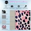 BPQOJB for Galaxy Tab A9 Plus Case with Detachable Wireless Keyboard & 360 Degree Rotating Stand Protect Cover Acrylic Tablet Case for Samsung Galaxy Tab A9 Plus 11 inch 2023 - Pink Leopard view 2