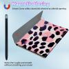 BPQOJB for Galaxy Tab A9 Plus Case with Detachable Wireless Keyboard & 360 Degree Rotating Stand Protect Cover Acrylic Tablet Case for Samsung Galaxy Tab A9 Plus 11 inch 2023 - Pink Leopard view 3