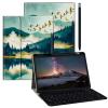 BPQOJB for Galaxy Tab A9 Plus Case with Detachable Wireless Keyboard & 360 Degree Rotating Stand Protect Cover Acrylic Tablet Case for Samsung Galaxy Tab A9 Plus 11 inch 2023 - Mountain Forest Tree view 1