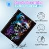 BPQOJB for Galaxy Tab A9 Plus Case with Detachable Wireless Keyboard & 360 Degree Rotating Stand Protect Cover Acrylic Tablet Case for Samsung Galaxy Tab A9 Plus 11 inch 2023 - Fire Skulls view 4