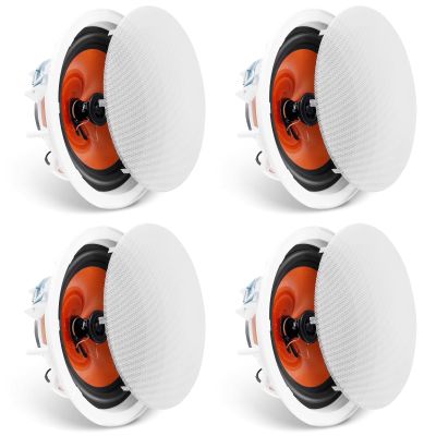 VEVOR 4 PCs 8 Inch in Ceiling Speakers, 400W Flush Mount Ceiling & in-Wall Speakers System with 8" Woofer,1" Tweeter, for Home Kitchen Living Room Bedroom or Covered Outdoor Porches