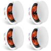 VEVOR 4 PCs 8 Inch in Ceiling Speakers, 400W Flush Mount Ceiling & in-Wall Speakers System with 8" Woofer,1" Tweeter, for Home Kitchen Living Room Bedroom or Covered Outdoor Porches view 1