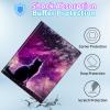 BPQOJB for Galaxy Tab A9 Plus Case with Detachable Wireless Keyboard & 360 Degree Rotating Stand Protect Cover Acrylic Tablet Case for Samsung Galaxy Tab A9 Plus 11 inch 2023 - Galaxy Cat view 4