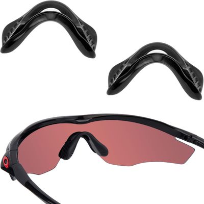 Acefrog 2 Pairs Upgraded Nose Pads for Oakley M2 Frame OO9212, M2 Frame Asian Fit, M2 Frame Vented, M2 Frame XL OO9343 OO9345 Sunglass, Push-in Nose Piece Replacement, Black, Anti-Slip