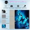 BPQOJB for Galaxy Tab A9 Plus Case with Detachable Wireless Keyboard & 360 Degree Rotating Stand Protect Cover Acrylic Tablet Case for Samsung Galaxy Tab A9 Plus 11 inch 2023 - Cute Blue Butterfly view 2