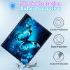 BPQOJB for Galaxy Tab A9 Plus Case with Detachable Wireless Keyboard & 360 Degree Rotating Stand Protect Cover Acrylic Tablet Case for Samsung Galaxy Tab A9 Plus 11 inch 2023 - Cute Blue Butterfly view 4