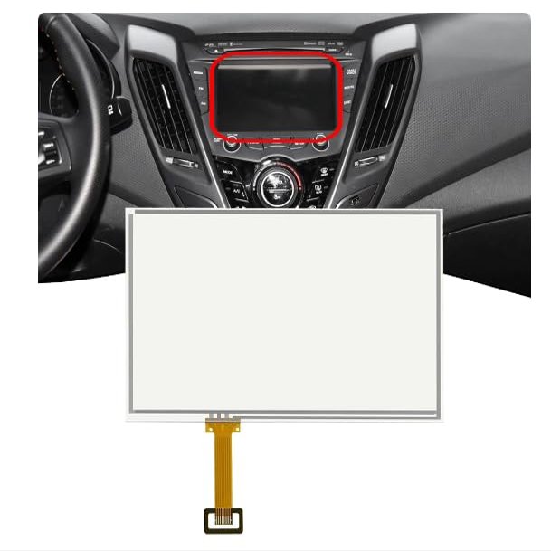 AGCUT 7 Inch LMS700KF30 TM070 LB070WV7(TD)(01) Touch-Screen 8Pin Glass Panel Digitizer for Sonata Veloster 2013-2016