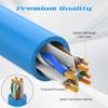 1 Foot Cat6 Patch Cables 2 Pack, Solid Pure Copper Patch Cord, Cat 6 Ethernet Cable, UTP Network, High Speed RJ45 Internet Cable, Compatible for PC, PS4/5, Xbox, Routers, Switches, Servers - Blue view 3