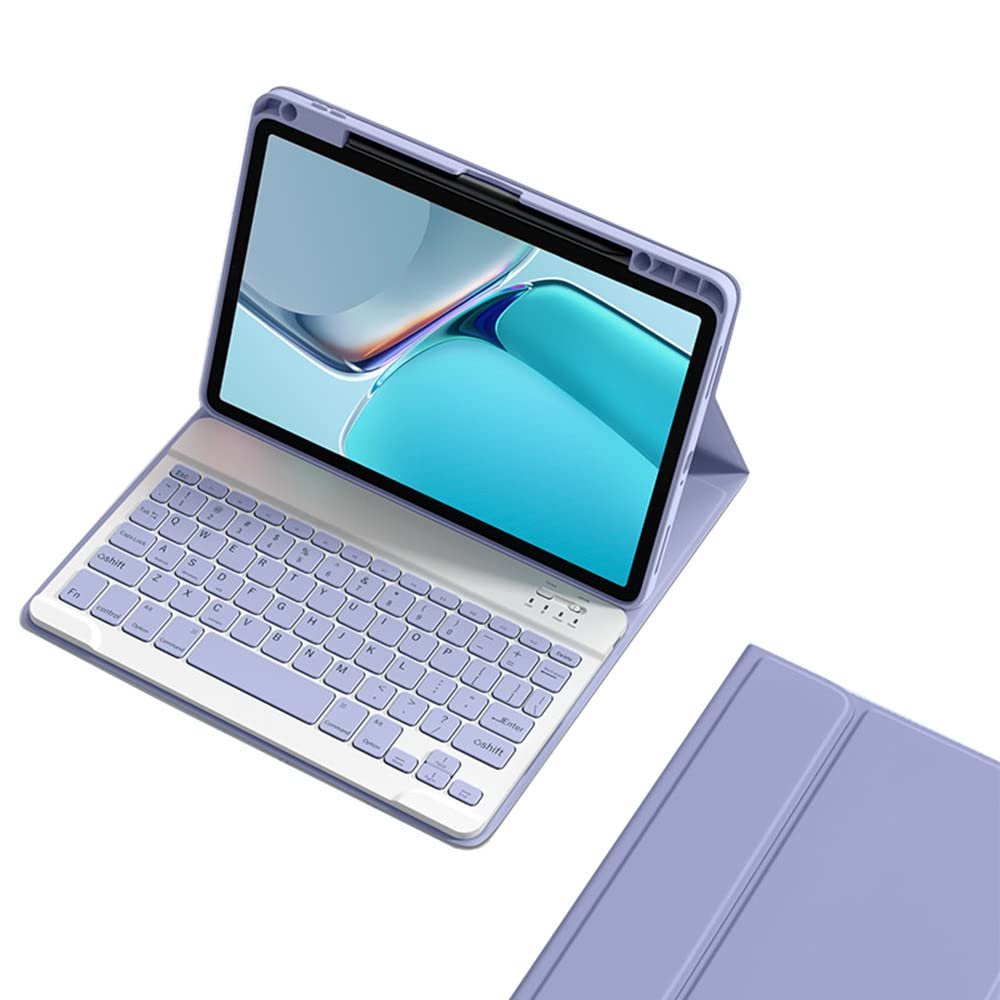 kaitesi Keyboard Case for iPad Pro 11 inch (M5/M4, 2025/2024) Case with Magnetic Detachable Bluetooth Keyboard Cover Support Pencil Charging,Purple