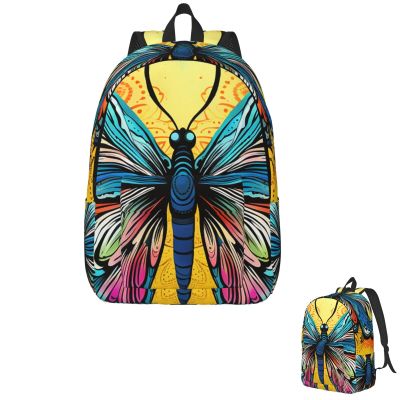 HCLYvexiria Backpack for Men Women 15.7-17.7 Inch Laptop Backpack Butterfly Tie Dye Daypack Laptop Bag for Travel