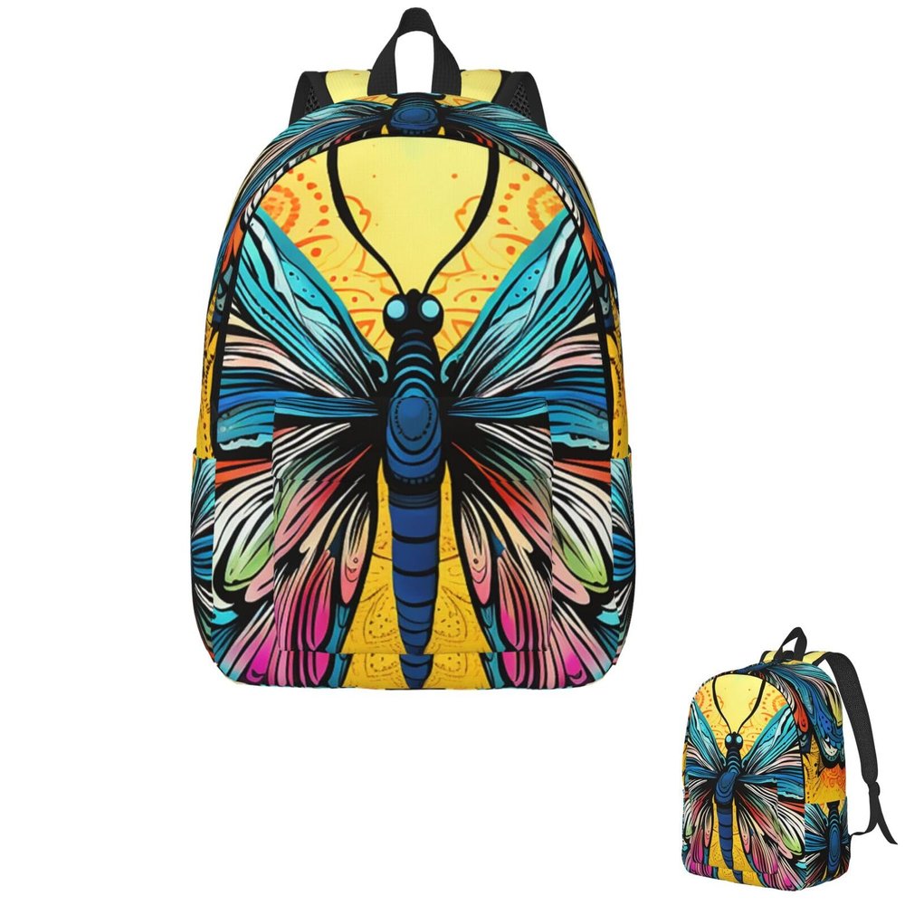 HCLYvexiria Backpack for Men Women 15.7-17.7 Inch Laptop Backpack Butterfly Tie Dye Daypack Laptop Bag for Travel