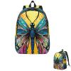 HCLYvexiria Backpack for Men Women 15.7-17.7 Inch Laptop Backpack Butterfly Tie Dye Daypack Laptop Bag for Travel view 1