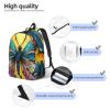 HCLYvexiria Backpack for Men Women 15.7-17.7 Inch Laptop Backpack Butterfly Tie Dye Daypack Laptop Bag for Travel view 3