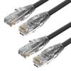 0.5 Foot Cat6 Patch Cables 2 Pack, Solid Pure Copper Patch Cord, Cat 6 Ethernet Cable, UTP Network, High Speed RJ45 Internet Cable, Compatible for PC, PS4/5, Xbox, Routers, Switches, Servers - Black view 1