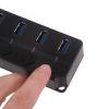 KASFDBMO Convenient 7 Port USB Hub Individual On Off Power Switches USB Splitter USB Extension Adapter Efficient Converter Compact USB Hub view 3